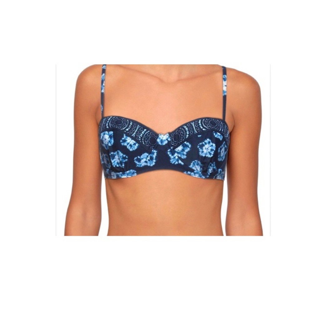 MICHAEL Michael Kors Floral Tie-Dye Bikini Top‎
